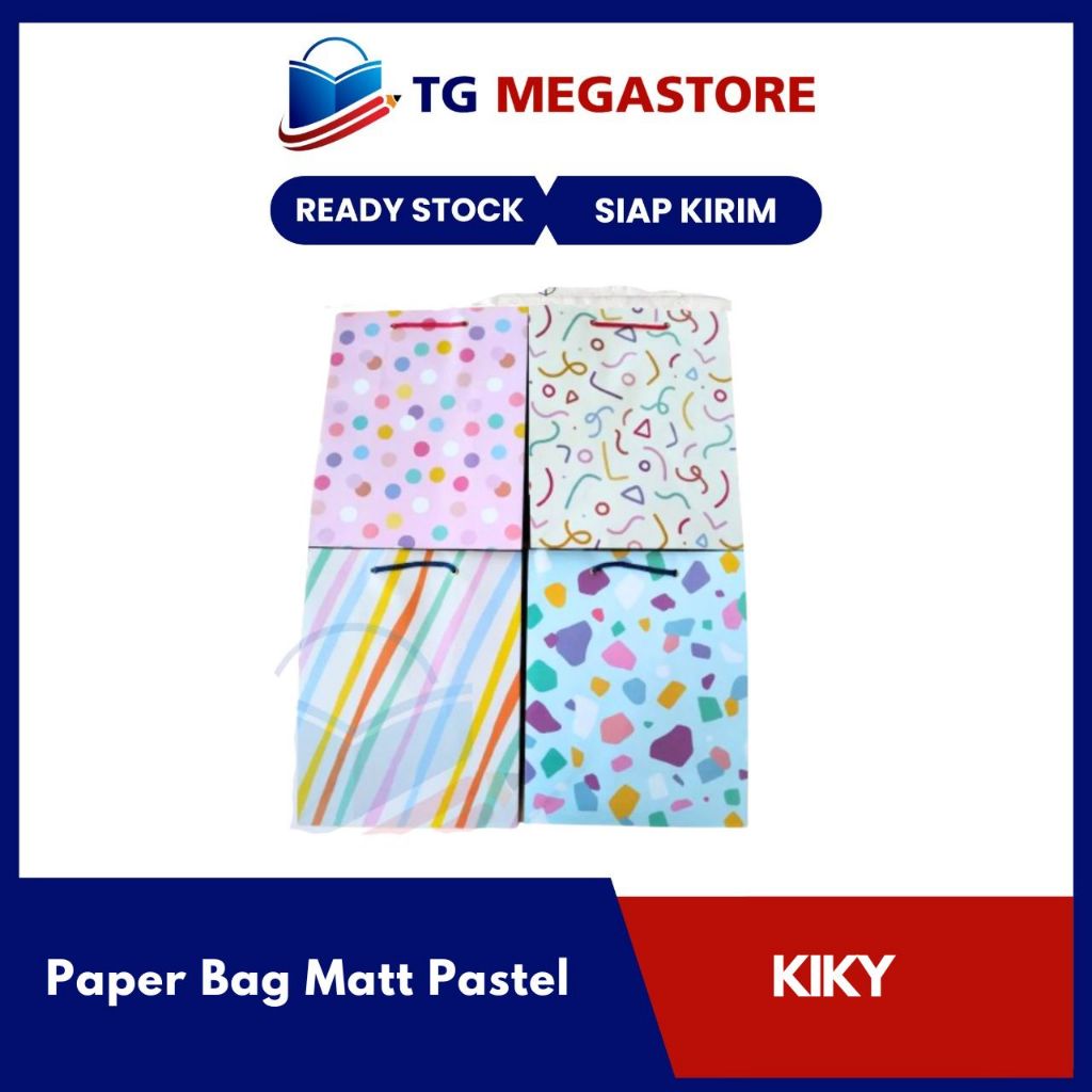 

Paper Bag Kiky Paper Bag C Matt Pastel Pattern - Satuan