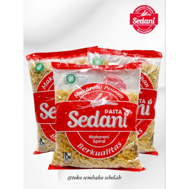 

Sedani Makaroni || Varian Pipa Spiral Kerang Kemasan 1kg