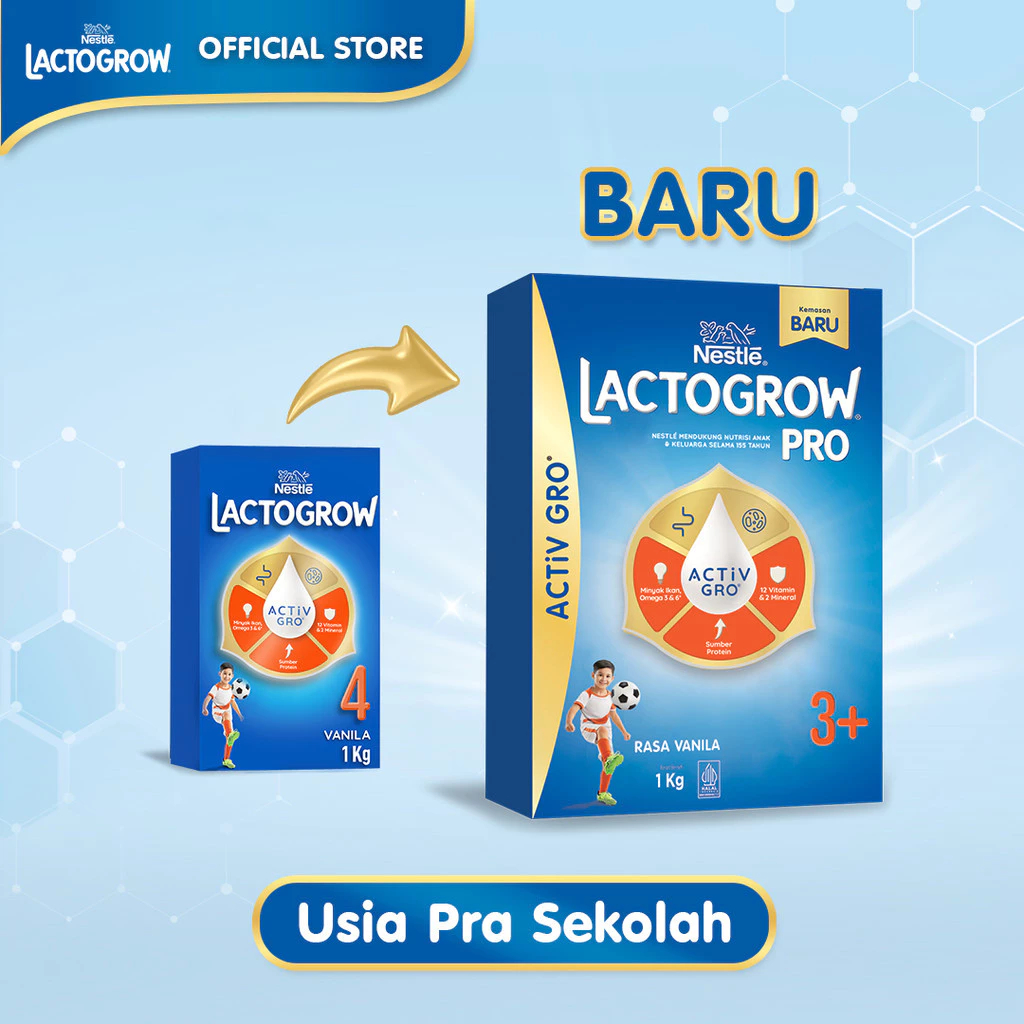 

Lactogrow 3 dan 4 Rasa Madu dan Vanila Ukuran 735gr