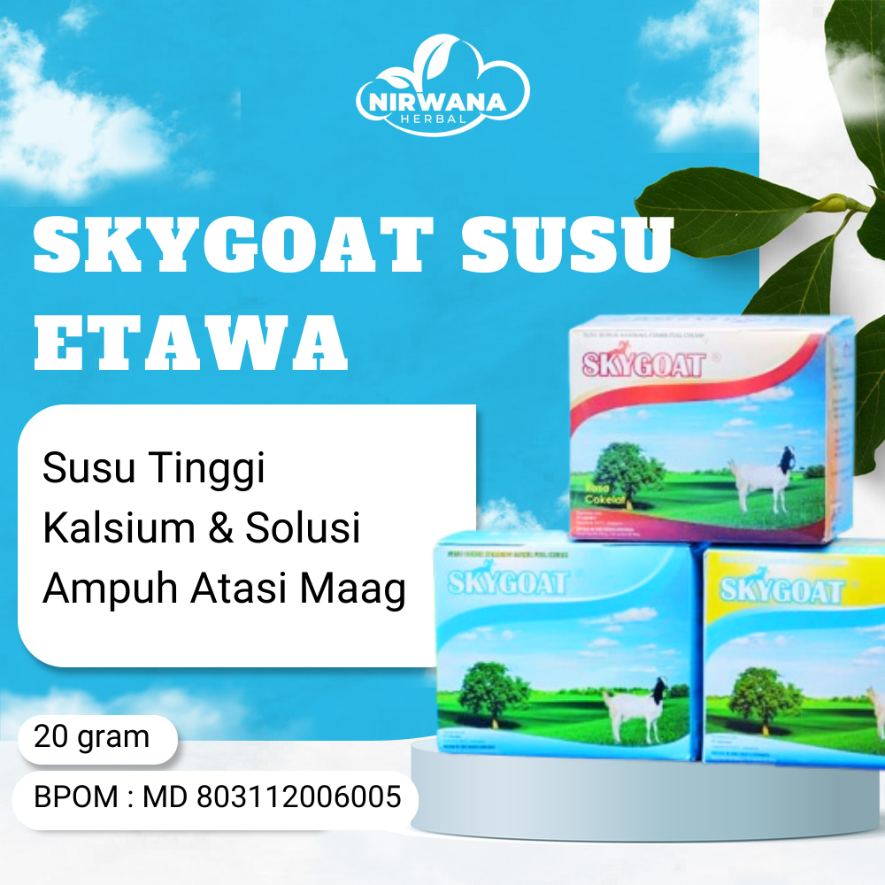 

SUSU KAMBING ETAWA SKYGOAT SUSU HERBAL TINGGI KALSIUM BANTU ATASI MAAG & Jaga Kesehatan Tubuh