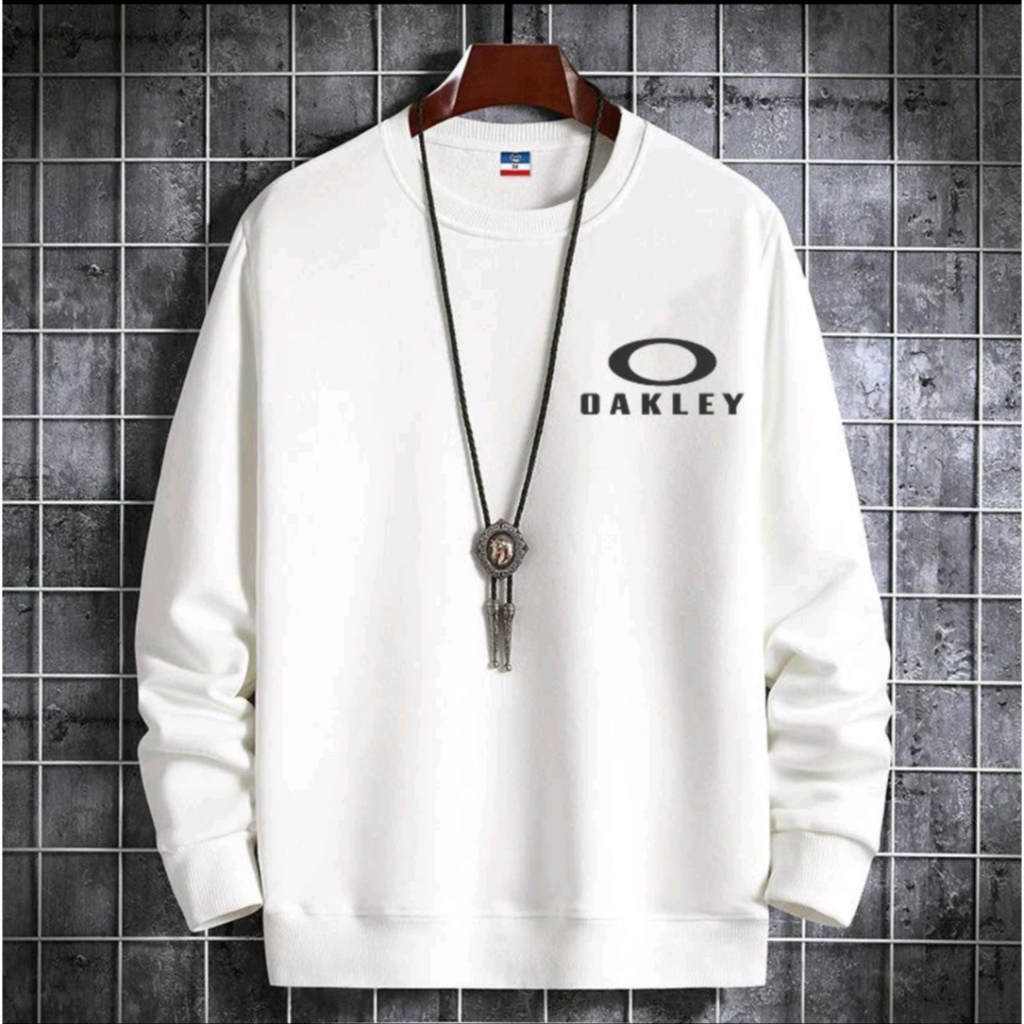 COD Sweater Keren Crewneck Elegan Kaos Pria Trendy Sweatshirt Kasual Sweter Kekinian Baju Oakley