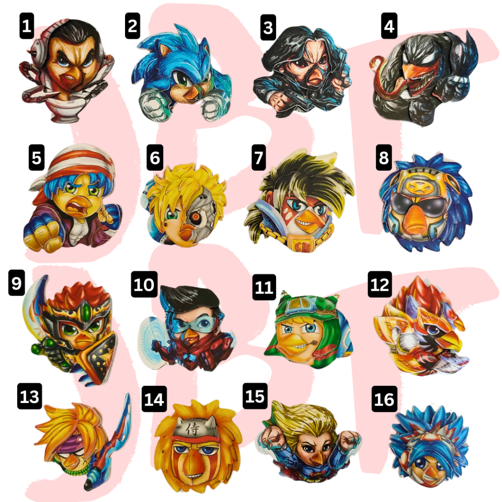 Crazy Birds Limited Edition Naruto, Marvel, One Peace - Crazy Birds Mainan Karoman
