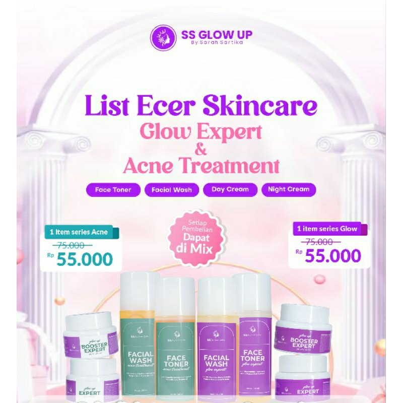 Ecer SS Glow Up & Acne Glow BPOM Booster By Sarah Sartika