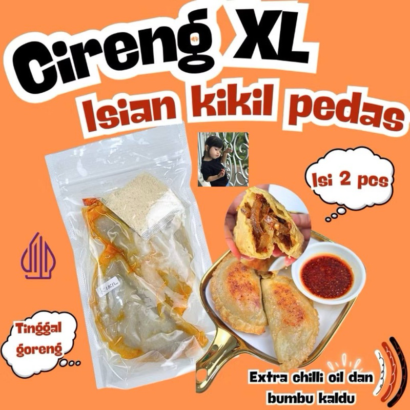

2PCS CIRENG KIKIL PEDAS SIZE XL