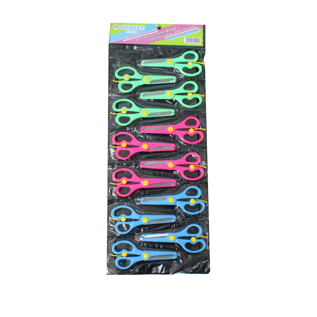 

Gunting Anak Squeezy SC-SQ03 Tajam Aman Untuk Anak PASTEL COLOR
