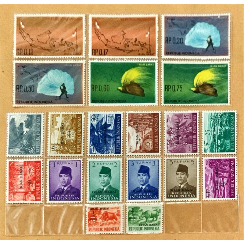 

(BA) PRANGKO INDONESIA 1963 PENYERAHAN IRIAN BARAT 20V COMPLIT SET DENGAN CT IRIAN BARAT MNH.