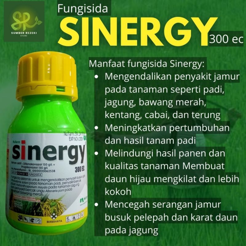SINERGY 300SC 250 ML FUNGISIDA SISTEMIK DAN KONTAK MENGENDALIKAN JAMUR PRODUK ORI