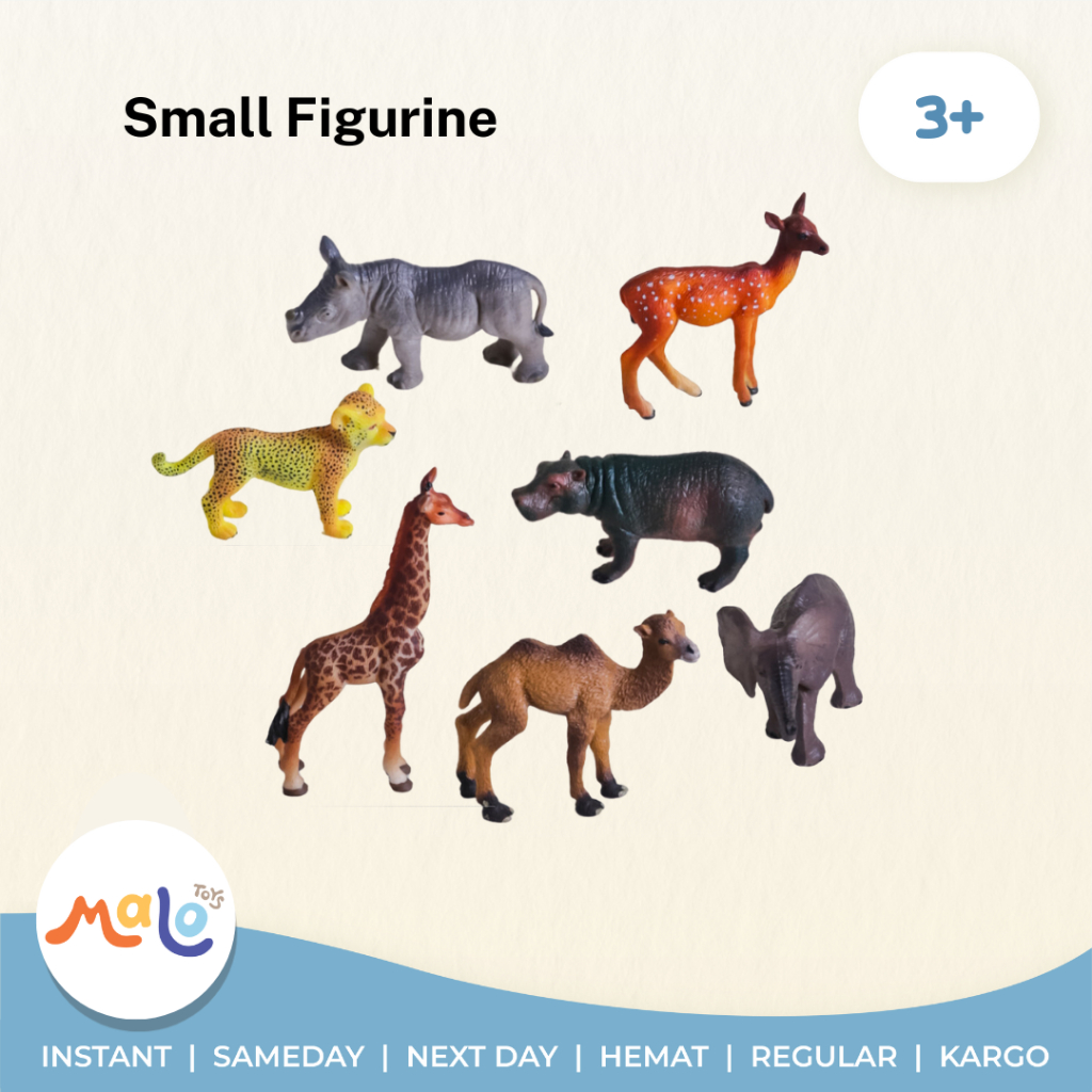 MALOTOYS - Wild Small Figurine 2in1 Type Model Figure Mainan Figur Binatang Bisa Dipencet Squishy Mo