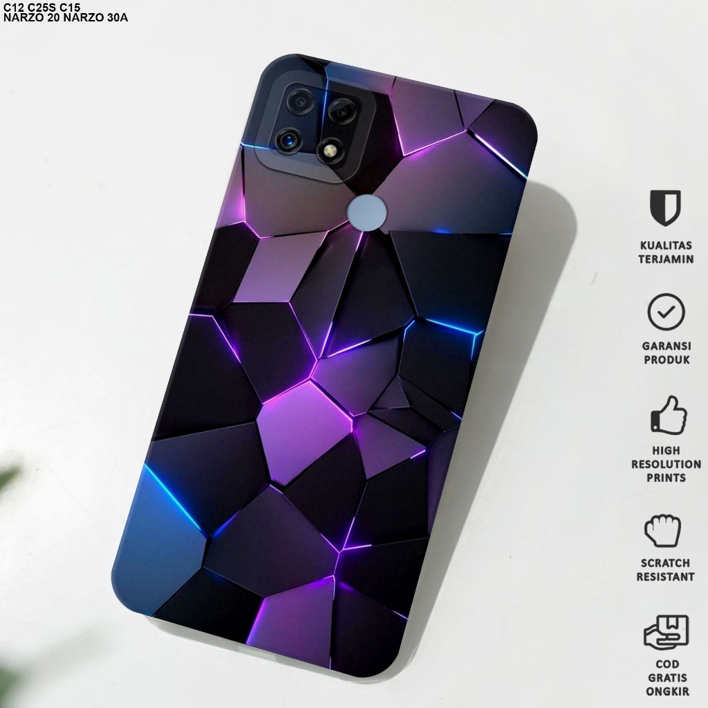 Case Realme C12 - Softcase Realme C12 - Softcase Procamera Motif Abstrak - Casing Hp Realme C12 - Ca