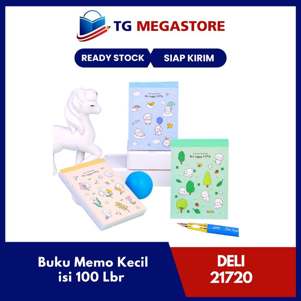 

Buku Kecil NoteBook/ Buku Memo isi 100 Lbr Sampul PET DELI - 21720