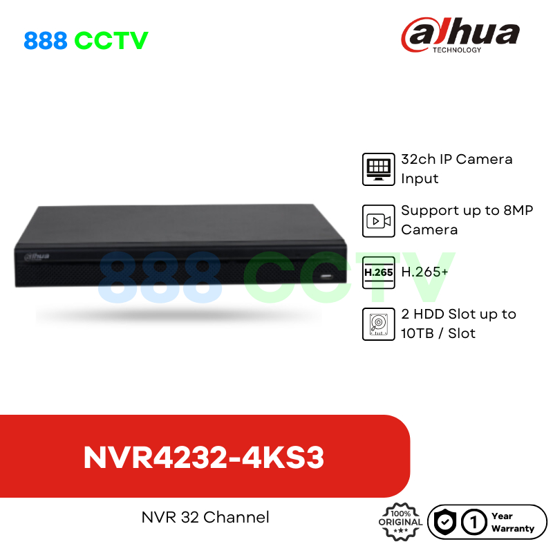 NVR 32ch Dahua NVR4232-4KS3