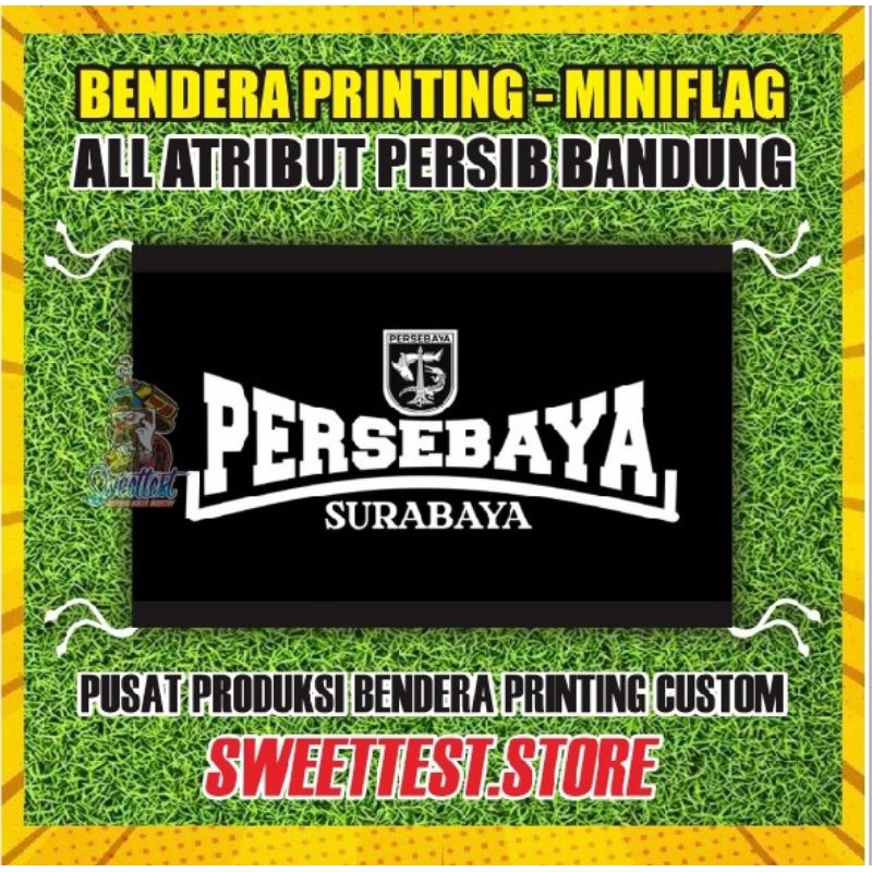 PERSEBAYA STORE, STICKER + POSTER + BENDERA + TOTEBAG + LANYARD + MINIFLAG PERSEBAYA SURABAYA GREENF