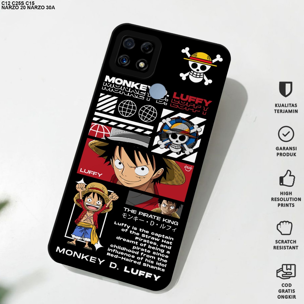 Case Realme C12 - Softcase Realme C12 - Softcase Procamera Motif One Piece - Casing Hp Realme C12 - 