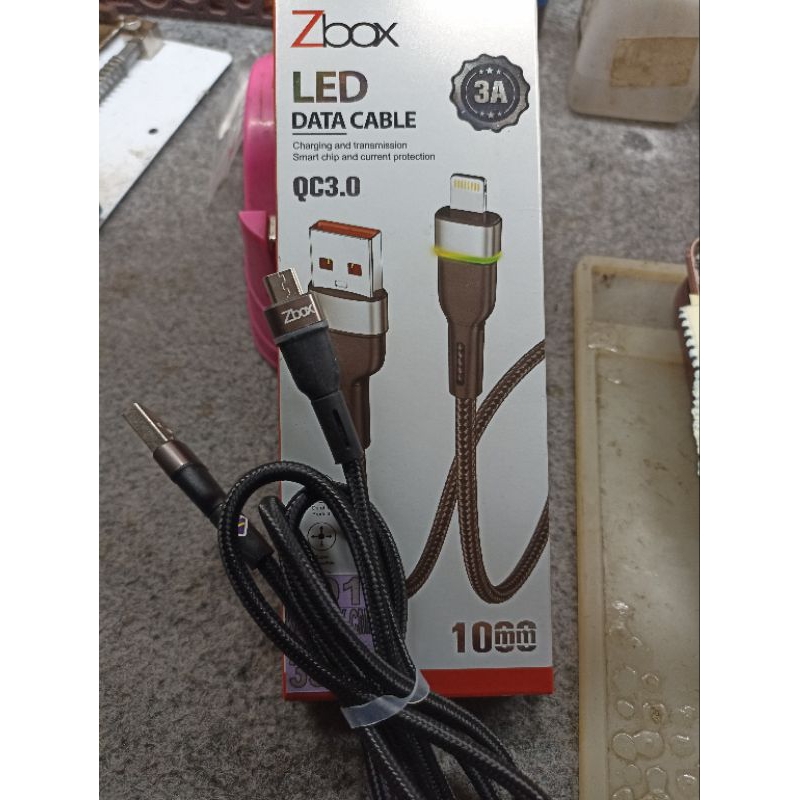 Kabel data ZBOX LED Mikro type C Iphone