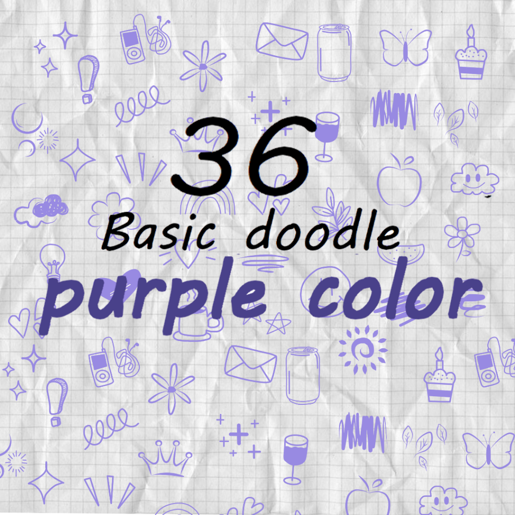 

Gambar digital - 36 basic doodle purple color
