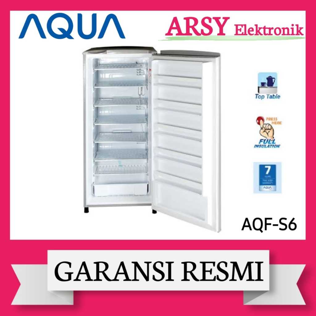 FREEZER AQUA 6RAK AQF-S6/AQUA FREEZER 6RAK AQF-S6 GARANSI RESMI