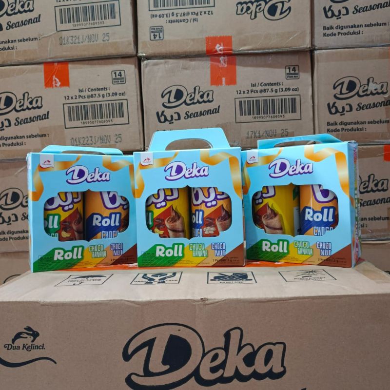 

Diskon Deka Wafer Roll chocobanana choconut 1pack isi 2