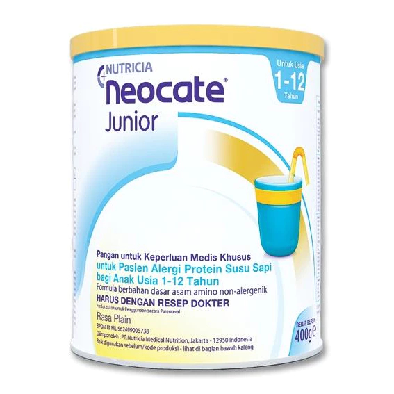 

SUSU NUTRICIA NEOCATE JUNIOR 400 GRAM USIA 1-12 TAHUN SUSU PERTUMBUHAN ALERGI SUSU SAPI