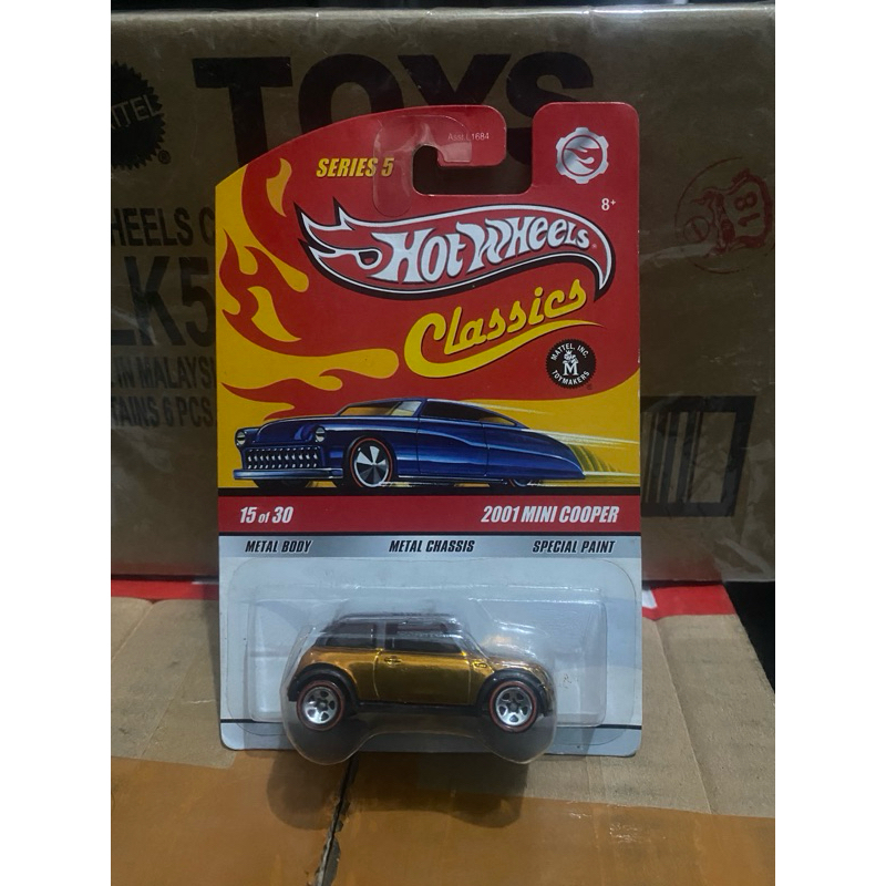 hot wheels clasics 2001 mini cooper kuning