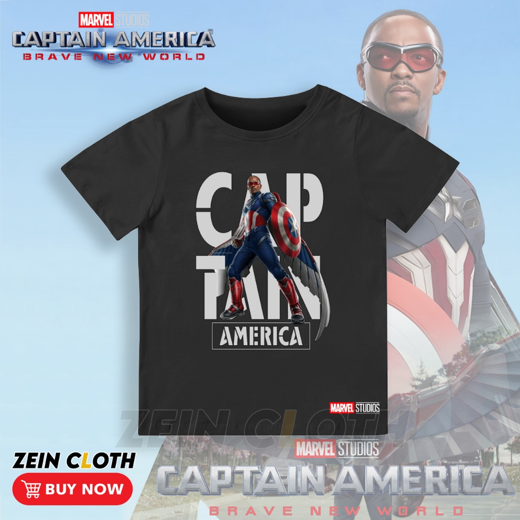 Kaos Anak Captain America Brave New World / Baju Kaos Captain America Anak