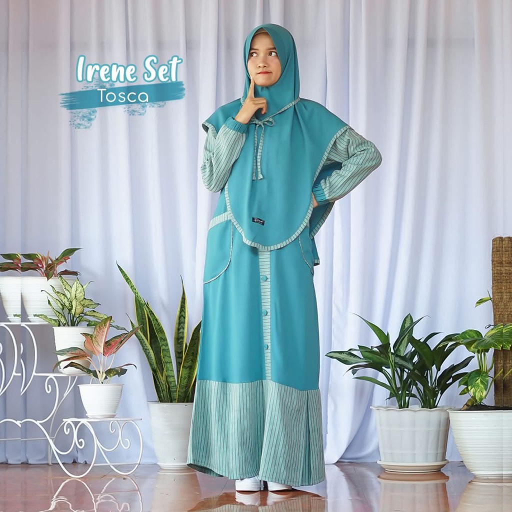 Gamis Set Hijab Irene Katun Madinah