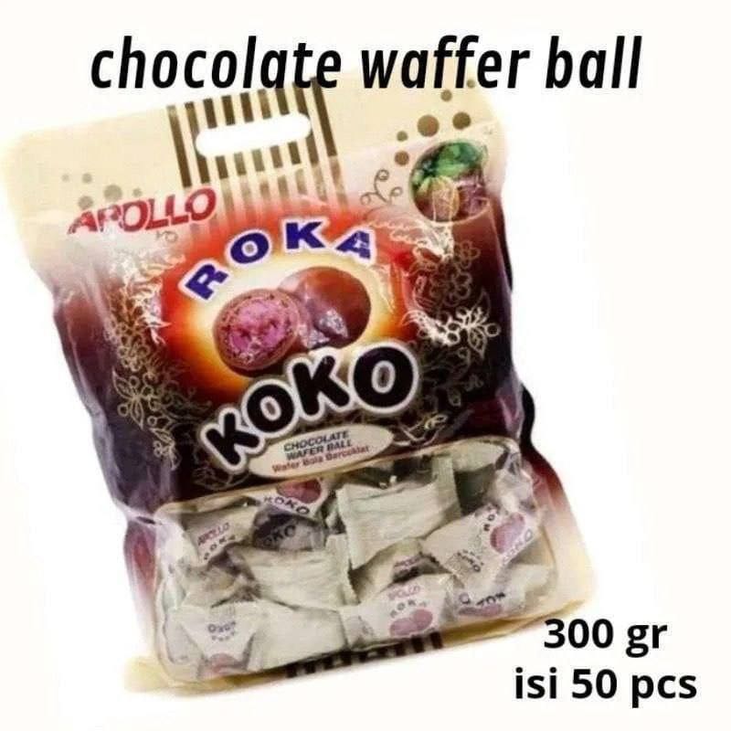 

APOLLO ROKA I ROKA KOKO I Cemilan Snack Lebaran Bola Bola Coklat Enak pouch 250gr isi 50 pcs