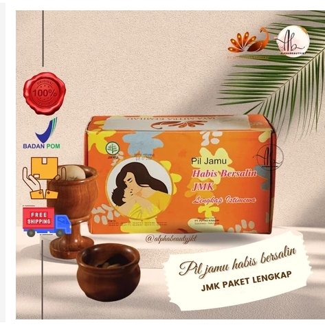 JMK Pil Jamu Habis Bersalin Lengkap 40 Hari / Pil jamu habis bersalin / Nyonya meneer