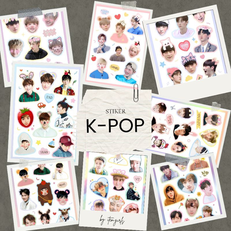 

STIKER K-POP OPPA KOREA CUTE AESTHETIC (EXO, NCT, WANNAONE, BTS, BANGTAN)