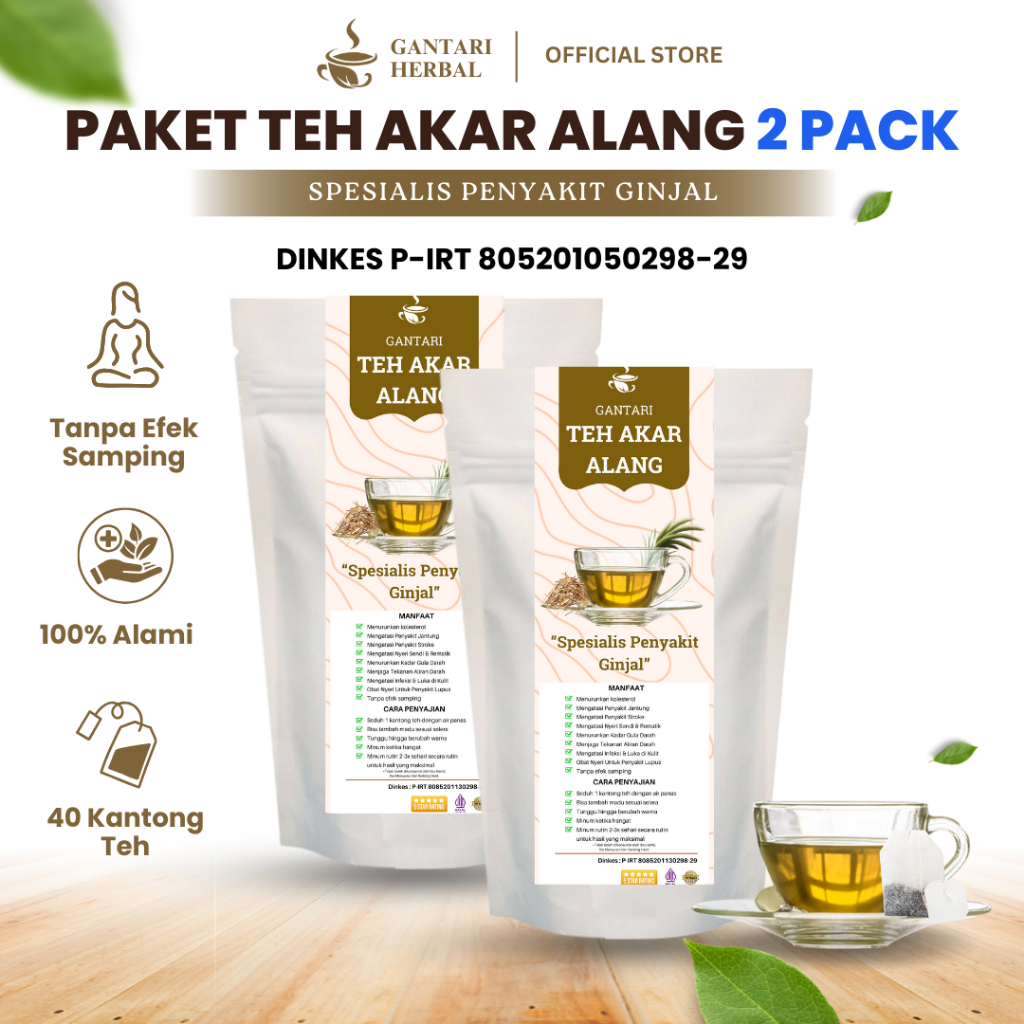 

Gantari Teh Alang-Alang / Mengatasi Penyakit Ginjal, Kencing Netes, Berdarah, Berbusa, Batu | Paket 2 Pack