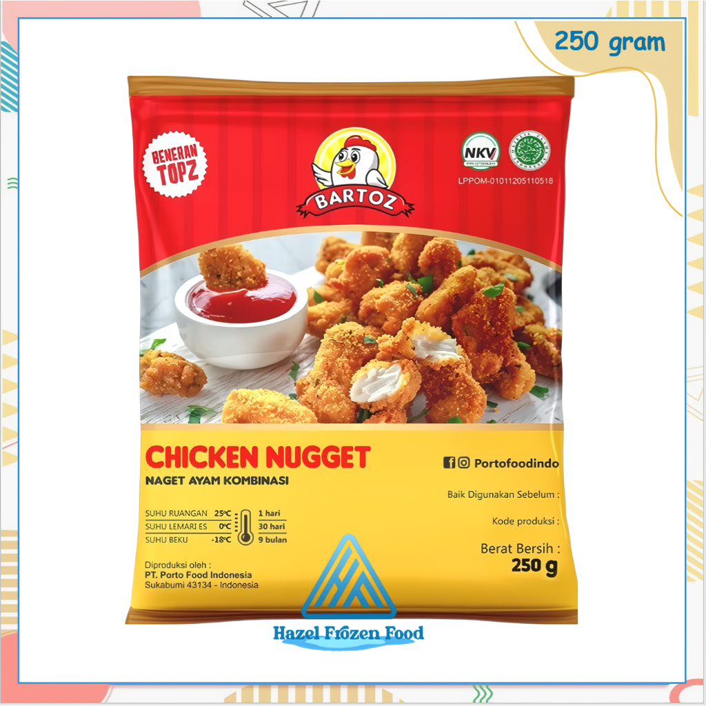 

Bartoz Naget Ayam 250 g Frozen Food Karawang