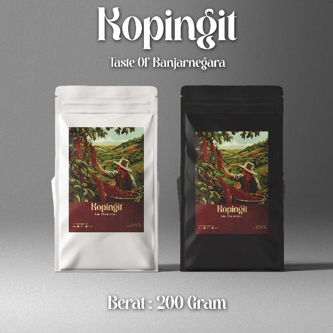 

Kopingit Robusta Asli Kopi Banjarnegara Biji / Bubuk 200 Gram