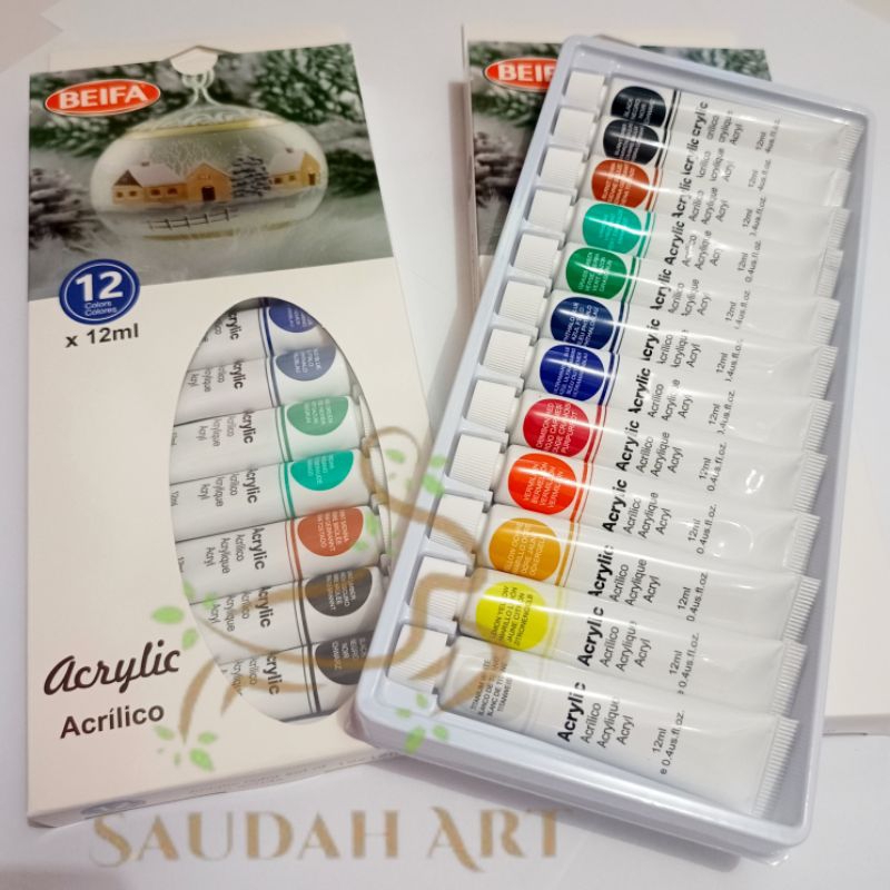 

Cat Akrilik/Acrylic 12 Warna @12ml BEIFA DD127-B401