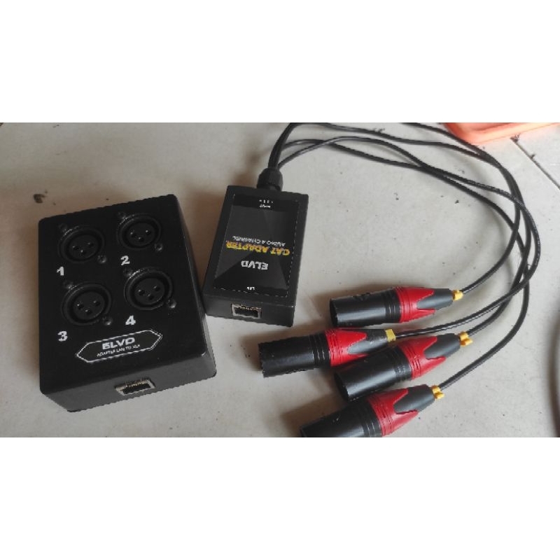 

snak kabel lan to xlr 4 chanel sudah balance plus kabel lan cat5 50m