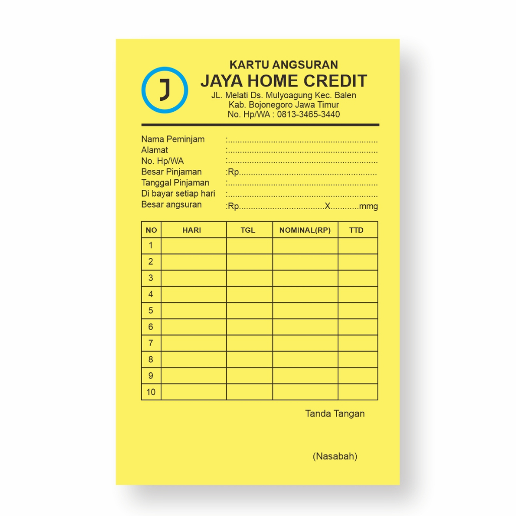 

CUSTOM KARTU ANGSURAN/KARTU HOME KREDIT/KARTU KREDIT BARANG/KARTU ANGSURAN BARANG/KARTU ANGSURAN UANG