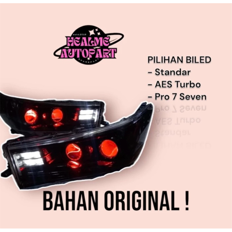 Headlamp lampu depan Mobil Toyota Innova 2016-2024 Custom Biled Double Projector Laser