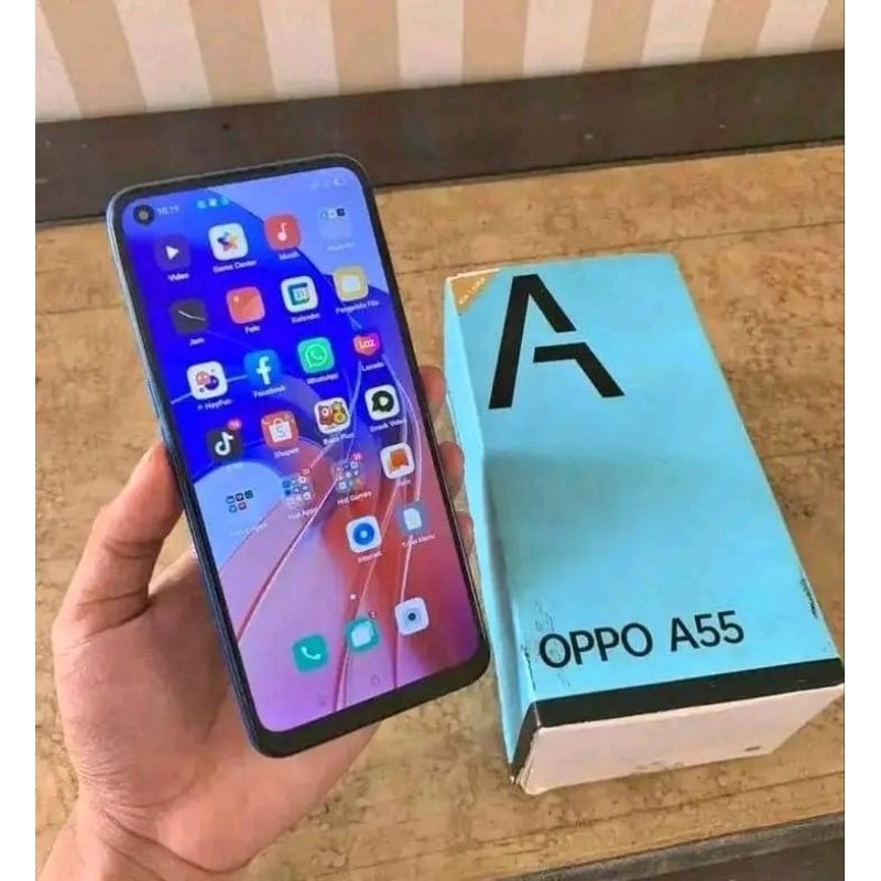 Oppo a55 ram 4/64 masih mulus no minus fullset hp casan