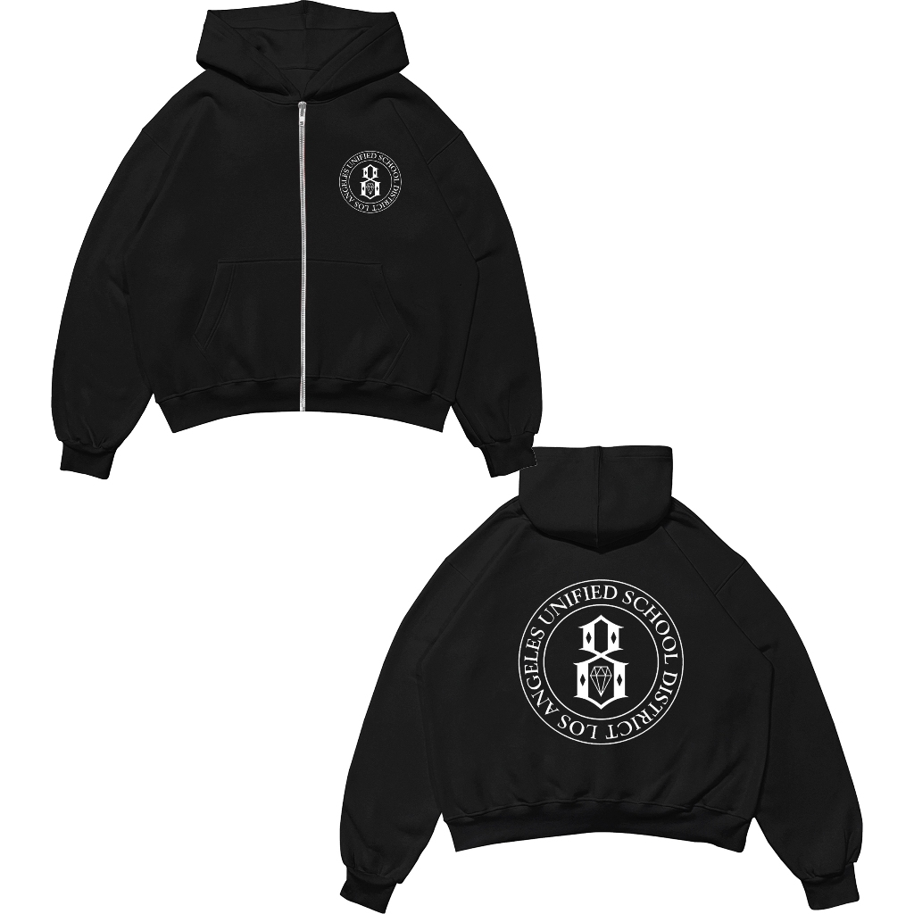 Hoodie Zipper Anak REBEL EIGHT Boxy Unisex / Anak Laki Laki Perempuan