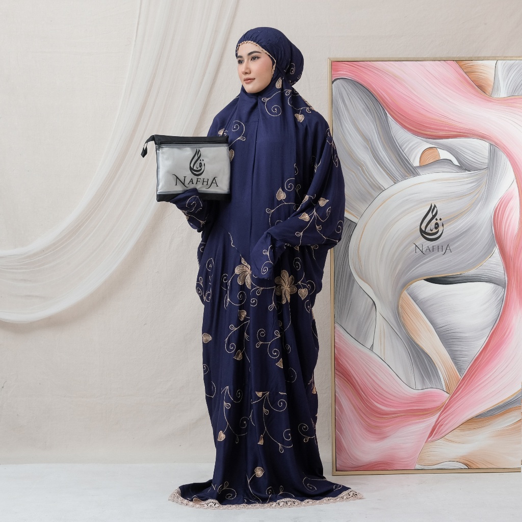 mhg NAFHA - Mukena Terusan Dewasa Bordir Marwah