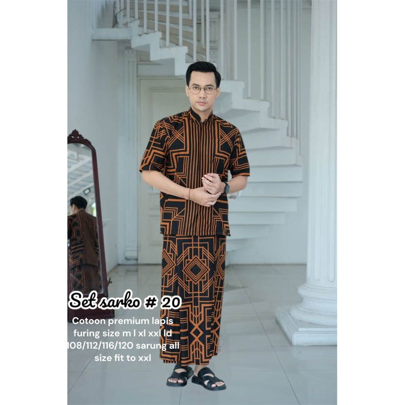 set sarko/set sarung Koko dewasa/set sarung Koko pendek/set sarung Koko terbaru/set sarung Koko leba