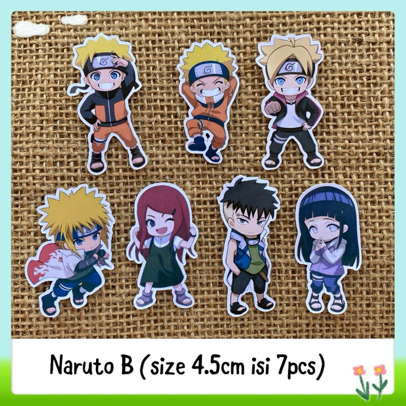 

7pcs sticker tempelan glossy naruto B