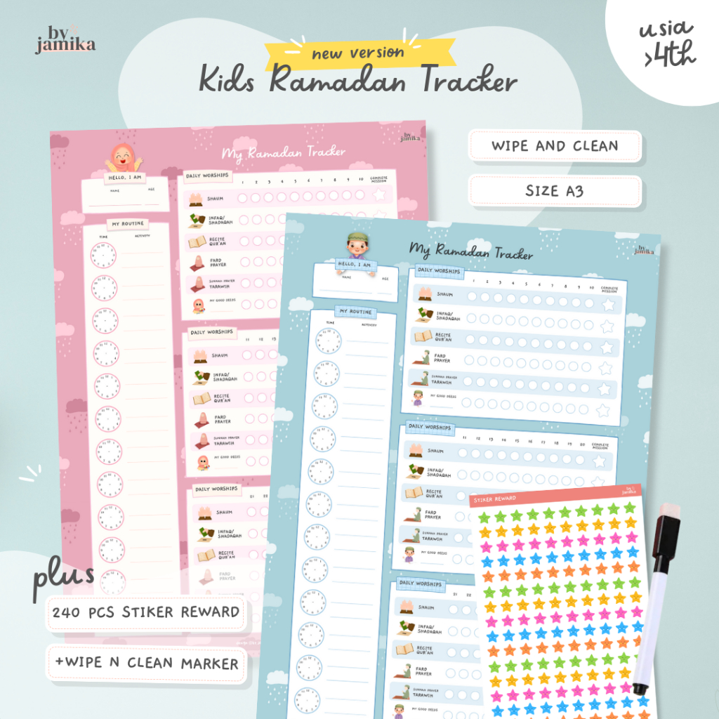 

Kids Ramadan Tracker - New Version A3