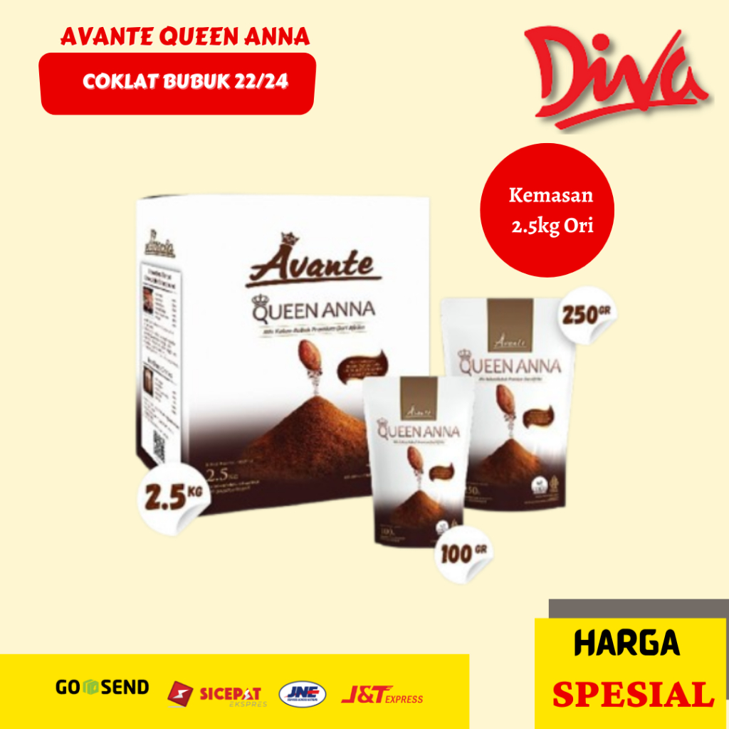 

[2,5kg] Avante Queen Anna Coklat Bubuk 22/24 Bensdorp Kemasan Asli