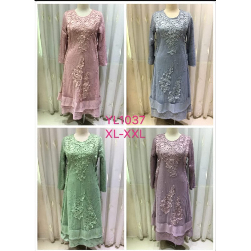 Gamis Sultan Brokat Tille Mewah Murah 2025