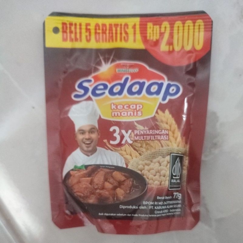 

Kecap sedaap manis kemasan kecil 77 gram