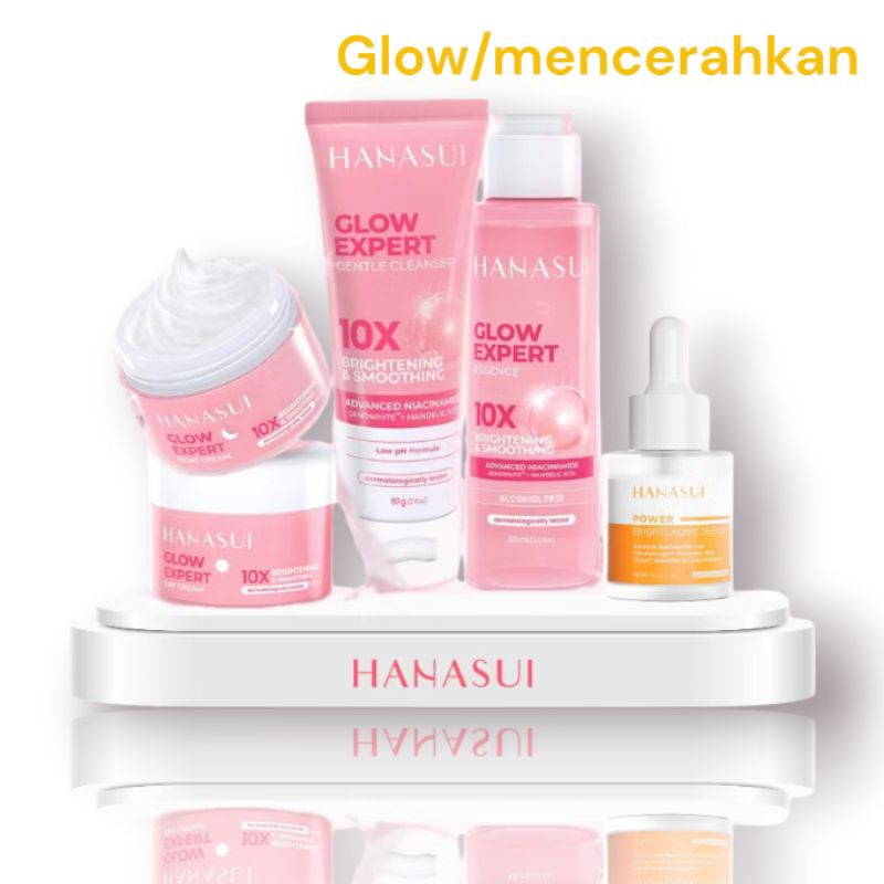 Hanasui Satu Set Skincare Glowing Paket Serum Expert
