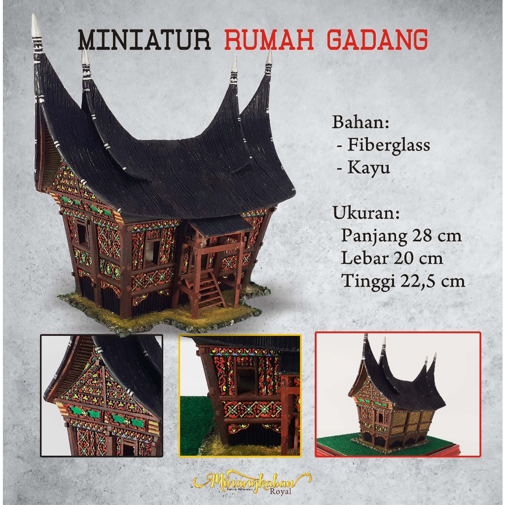Miniatur Rumah Gadang Minangkabau