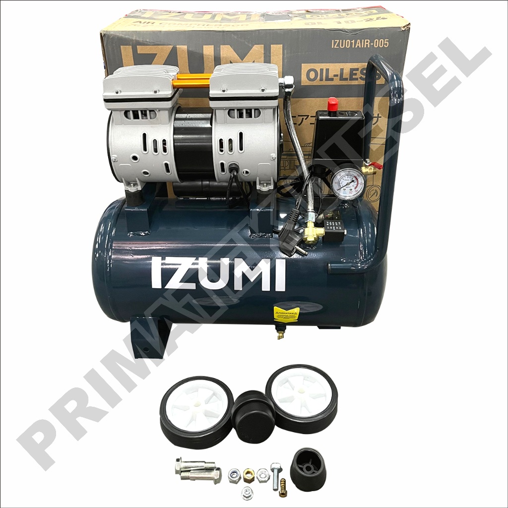 Kompresor Angin Udara 24L IZUMI OL1024 1HP / Air Compressor Listrik Oilless Tanpa Oli OL-1024 24 Lit