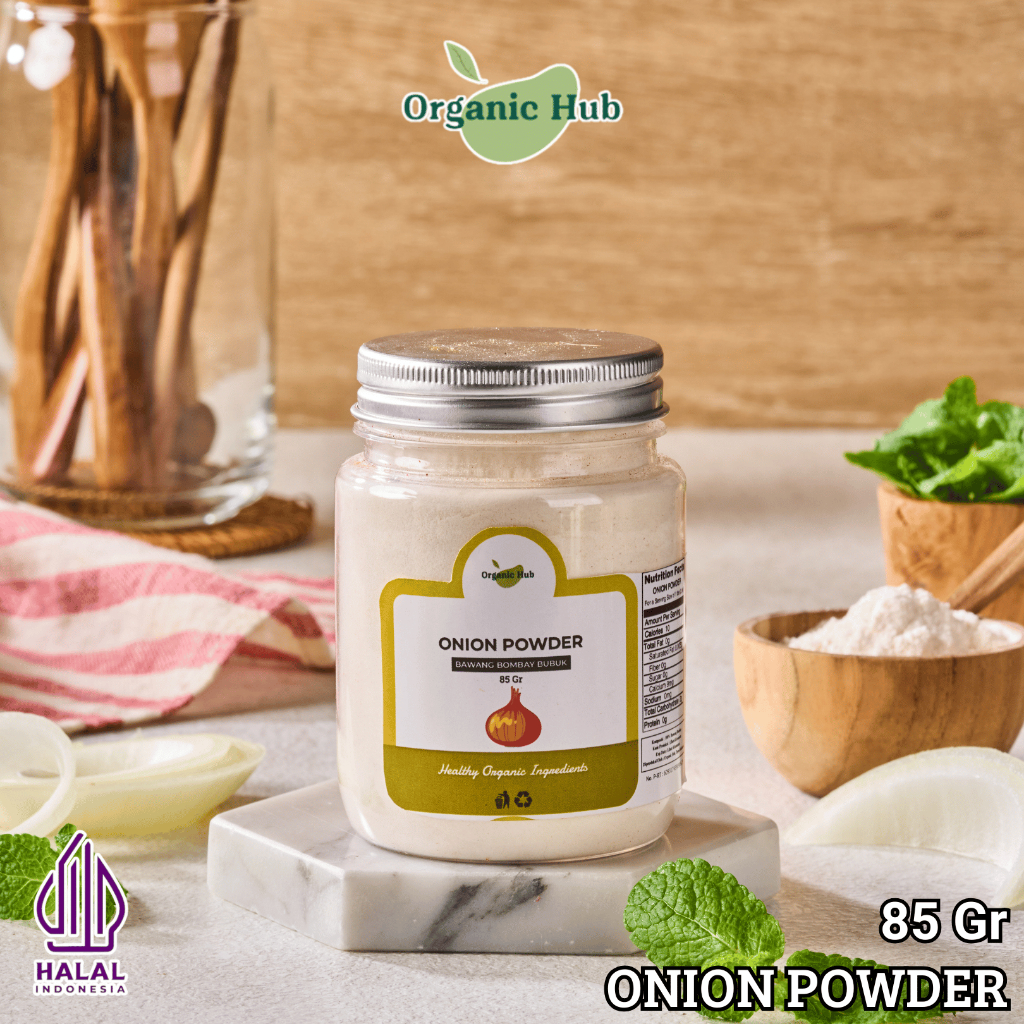 

Organic Hub Bawang Bombay Bubuk 100% Asli Rempah Bumbu Dapur Nusantara Onion Powder 85 gr