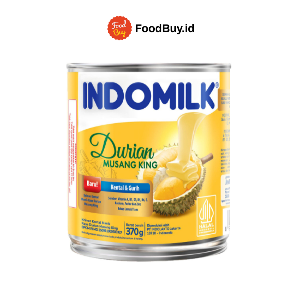 

Indomilk Susu Kental Manis Rasa Durian Musang King Kaleng 370gr