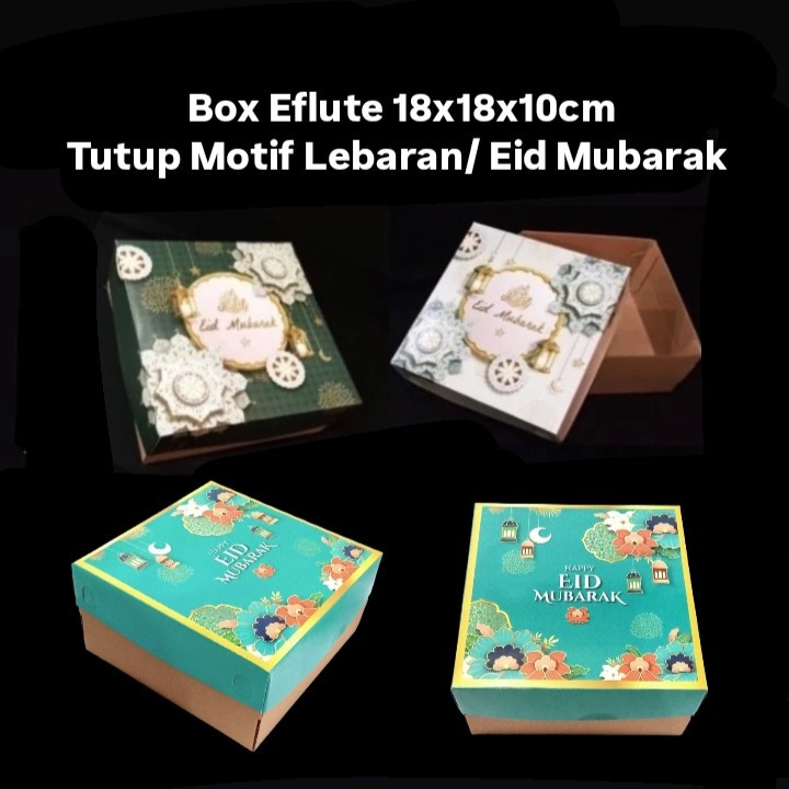 

5 pcs Kardus Kue Cake Lebaran Box Lapis Legit Packaging Hampers Idul Fitri 18x18x10 cm